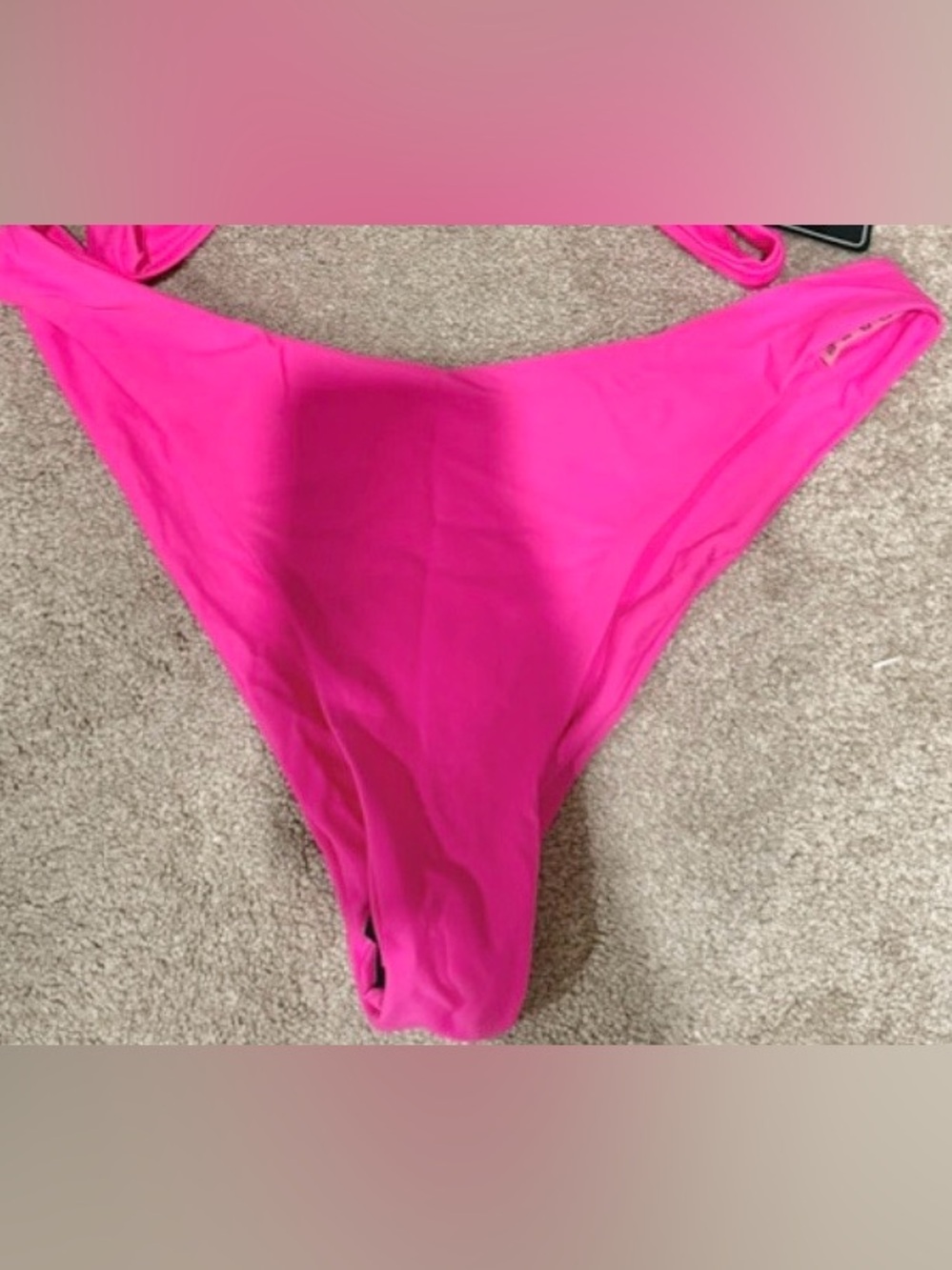 🤩Zaful Hot Pink High Waisted Bikini Bottom